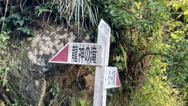 屋久島　竜神の滝案内看板